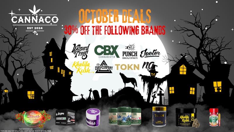 CannaCo Delivery - Normal Heights / North Park 👉 October Deals - 30% Off🔥🔥👻💀🎃