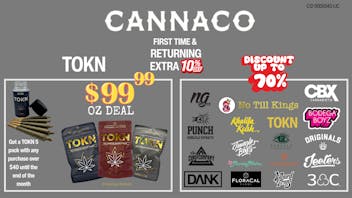 CannaCo Delivery-Pacific Beach 🚨TOKN99 $99 OZ Deal + Extra10 Savings🚨