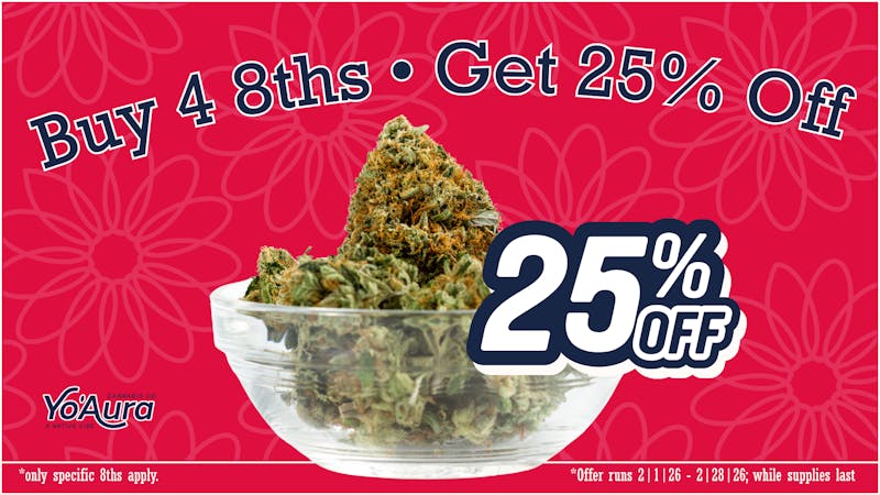 Yo'Aura Mix & Match 8ths get 25% off!
