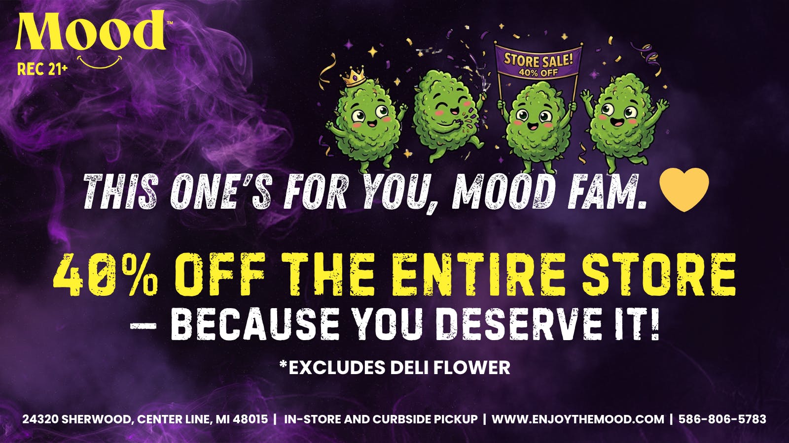 Mood Provisioning Center - Center Line 40% Off Everything. Punch Cards. Come Through. 🖤