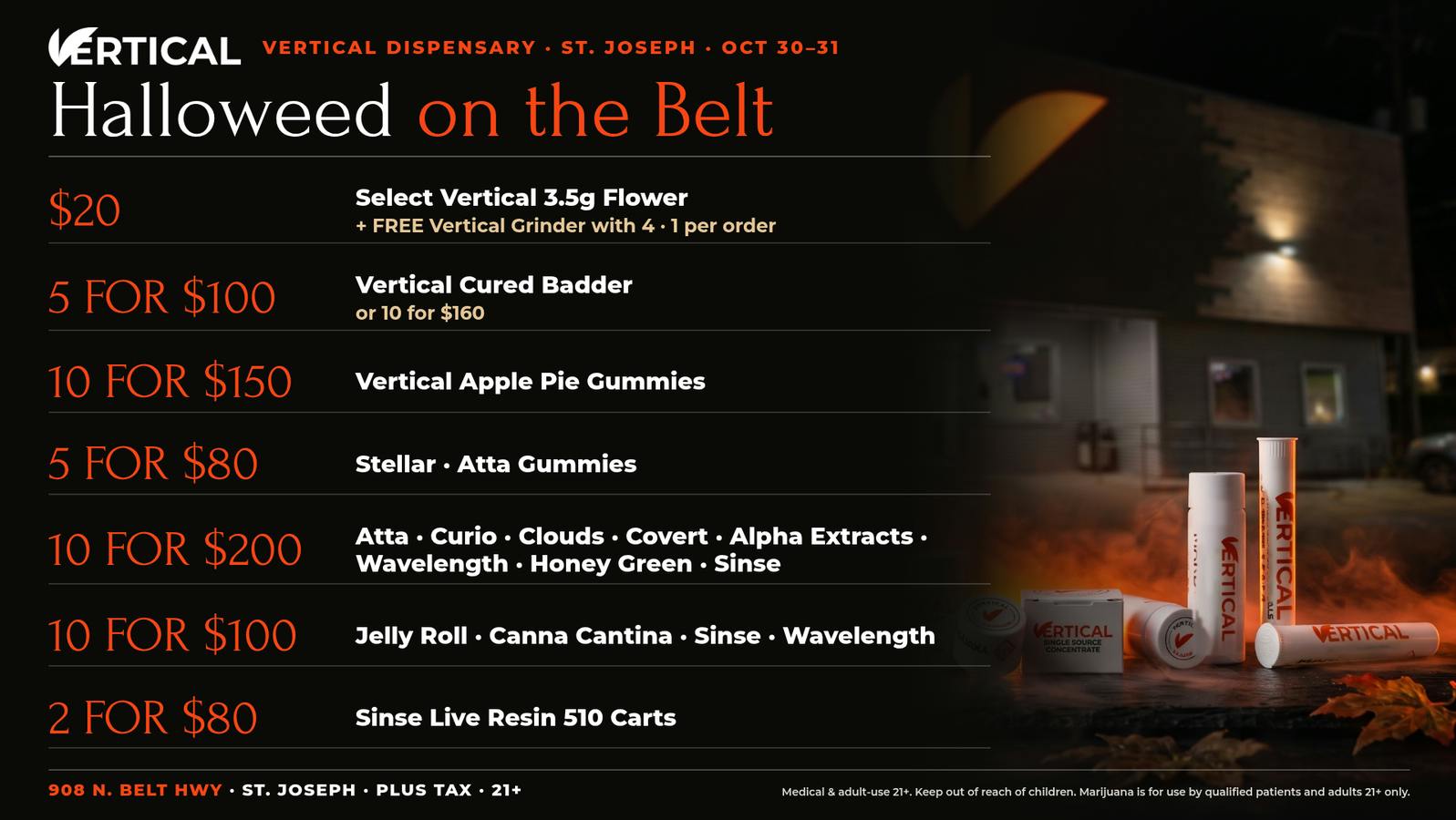 Vertical Dispensary Halloweed on the Belt