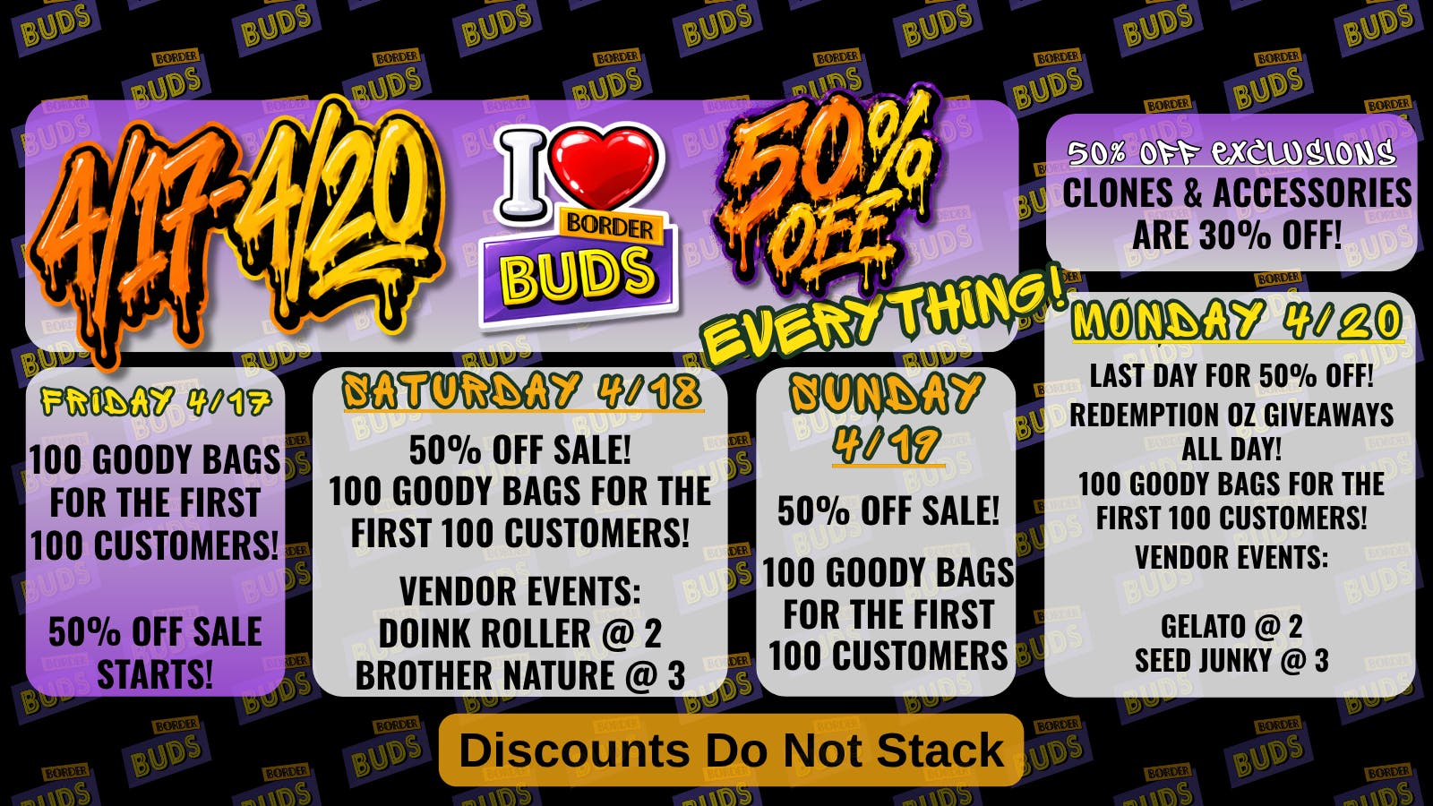 Border Buds 420 50% OFF SALE!