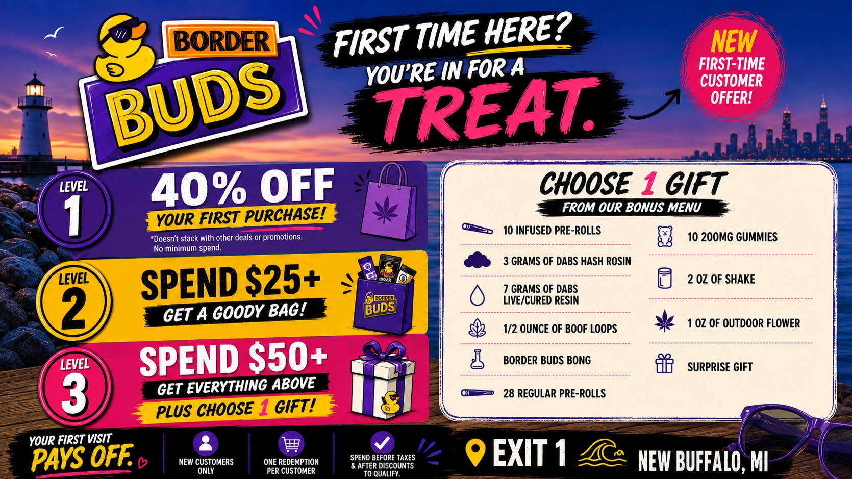 Border Buds FIRST TIME CUSTOMERS GET BIG REWARDS