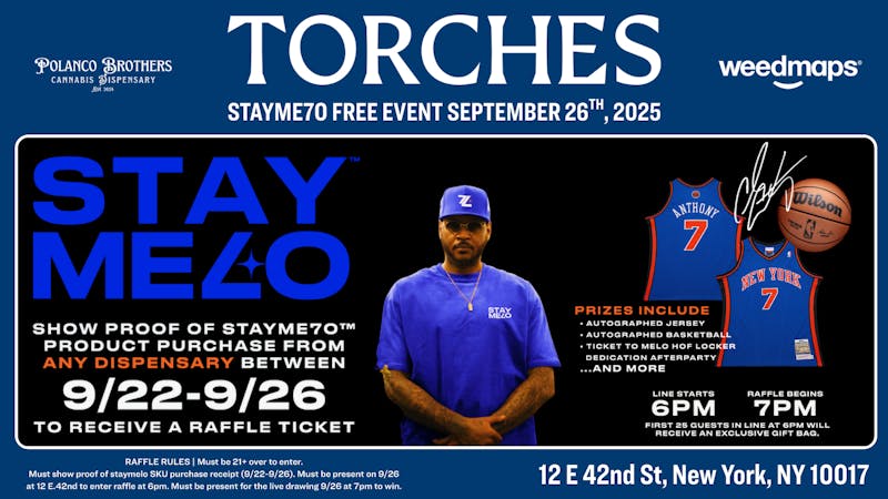 Torches NYC Delivery - SOHO / NoLita STAYME7O RAFFLE & EVENT 9/26