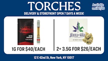 Torches NYC Magnitude 1g for $40 | (2+) 3.5g for $26/each