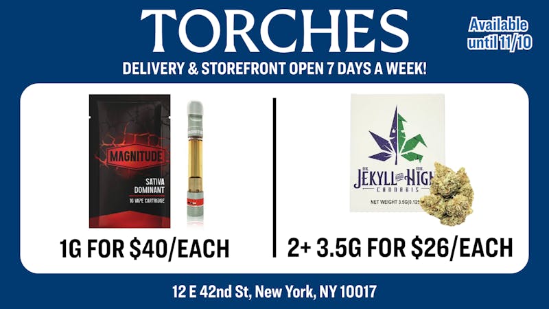 Torches NYC Magnitude 1g for $40 | (2+) 3.5g for $26/each