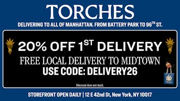 Torches NYC 20% Off Your 1st Delivery 🚚