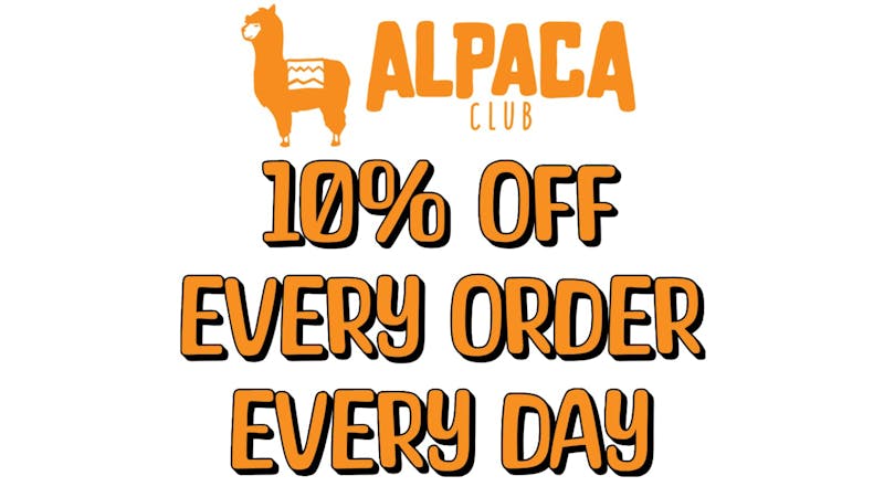 Alpaca Club Delivery 10% OFF EVERY ORDER