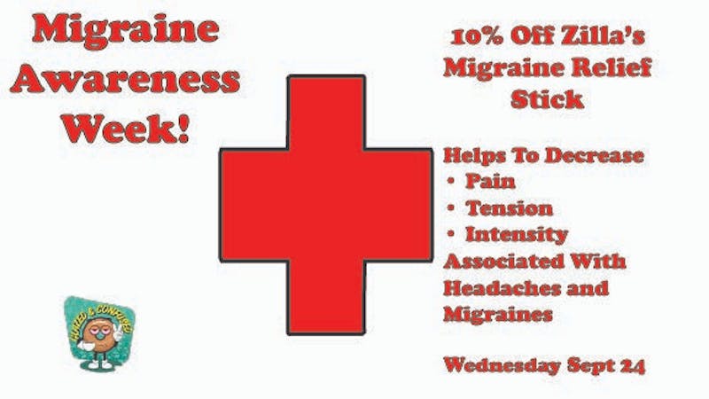 Glazed and Confused 10% Off Zilla's Migraine Relief Sticks!