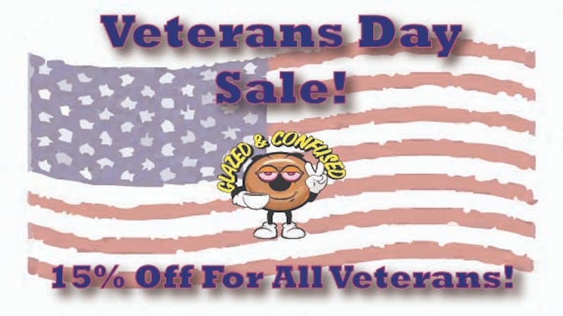 Glazed and Confused 15% Off All Veterans