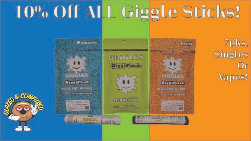 Glazed and Confused 10% Off Giggle Sticks!