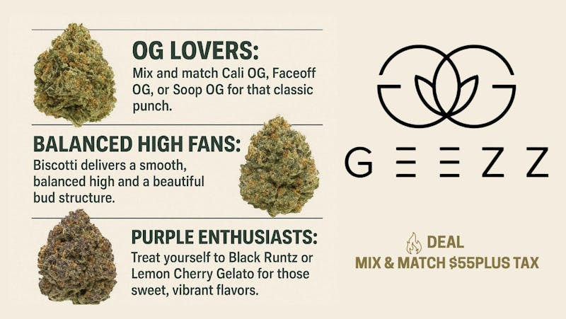 Geezz Dispensary Silver Trio $55 plus tax + FREE FAST DELIVERY