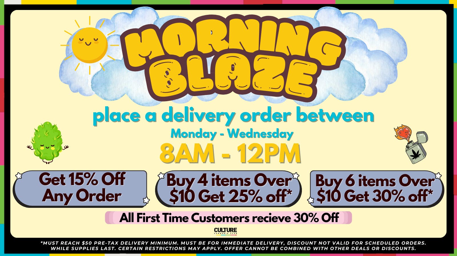 Culture Cannabis Club Marijuana and Weed Delivery - Ontario / Montclair EARLY BIRD DELIVERY