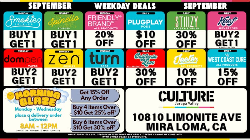 Culture Cannabis Club Marijuana and Weed Delivery - Corona / Norco 🔥30% OFF FIRST TIME CUSTOMERS🔥