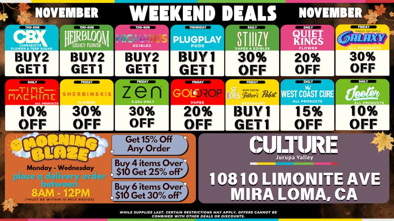 Culture Cannabis Club Marijuana and Weed Delivery - Rancho 🔥FIRST TIME GUESTS RECEIVE 30% OFF🔥