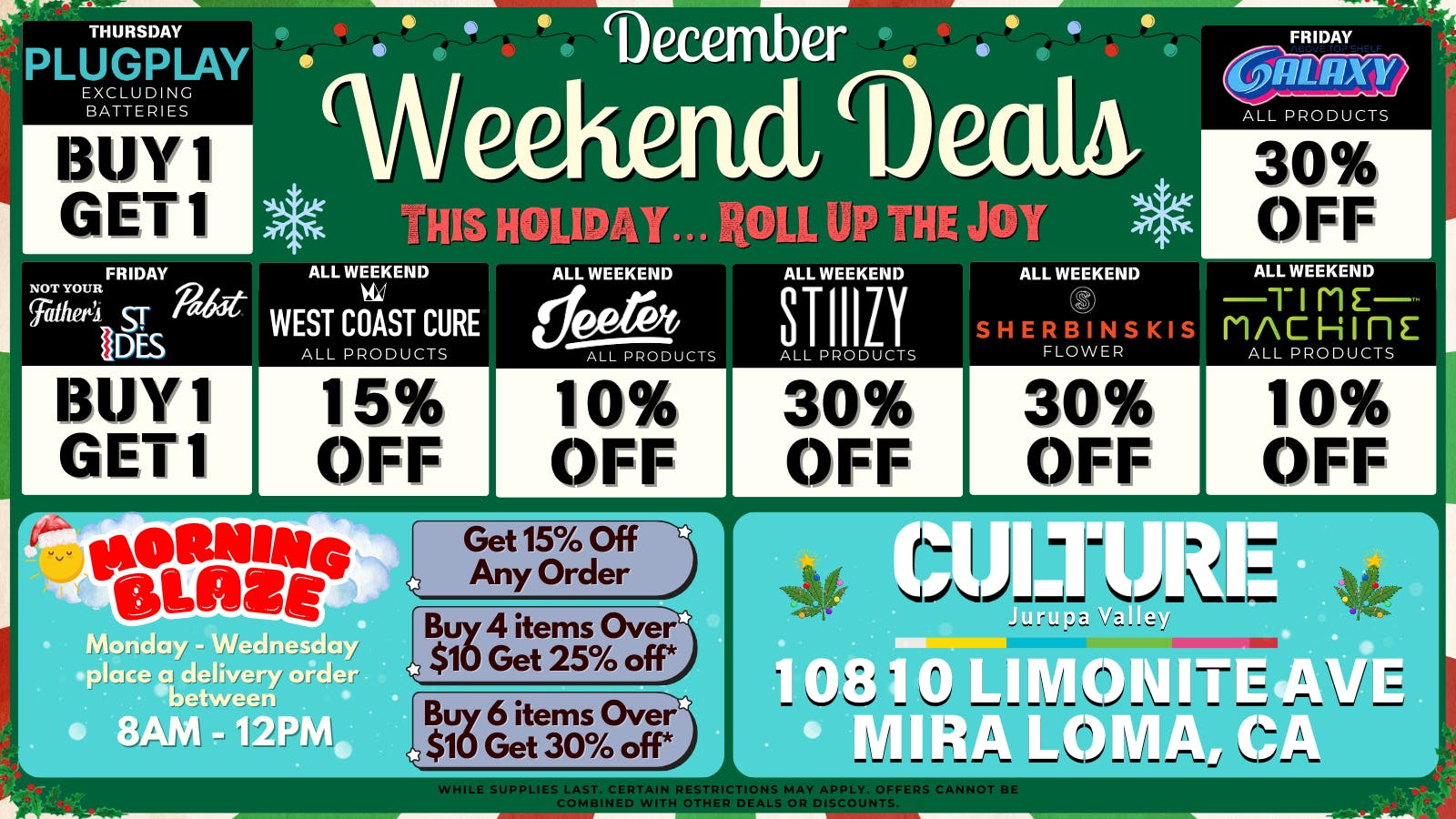 Culture Cannabis Club Marijuana and Weed Delivery - Ontario / Montclair 🔥FIRST TIME GUESTS RECEIVE 30% OFF🔥