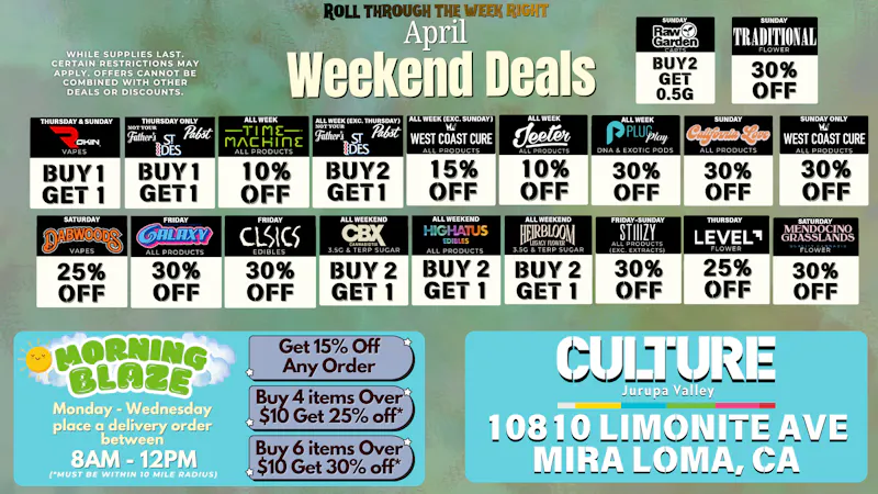 Culture Cannabis Club Marijuana and Weed Delivery - Rancho 🔥FIRST TIME GUESTS RECEIVE 30% OFF🔥