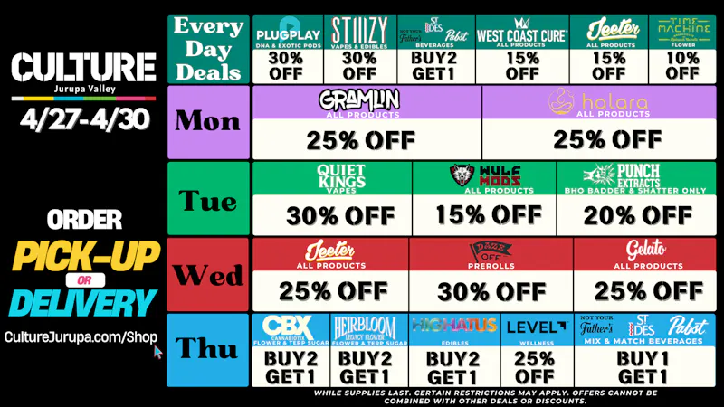 Culture Cannabis Club Marijuana and Weed Delivery - Ontario / Montclair 🔥30% OFF FIRST TIME CUSTOMERS🔥