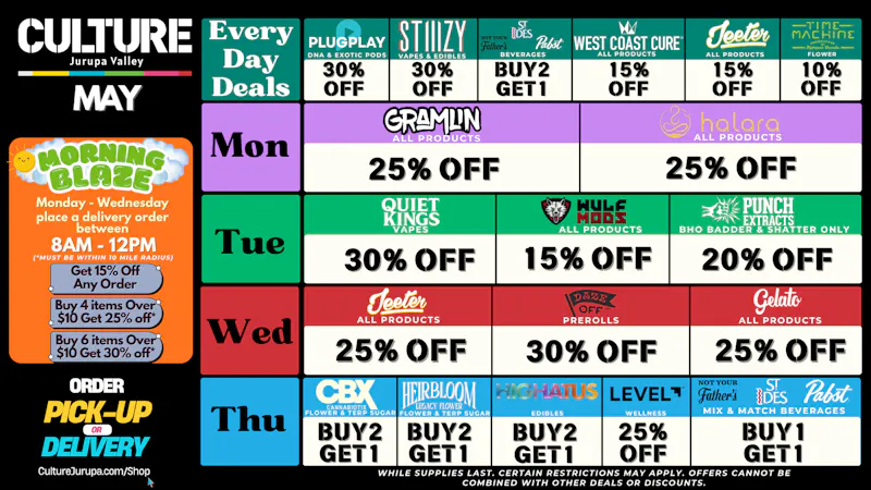 Culture Cannabis Club Marijuana and Weed Dispensary - Jurupa Valley 🔥30% OFF FIRST TIME CUSTOMERS🔥
