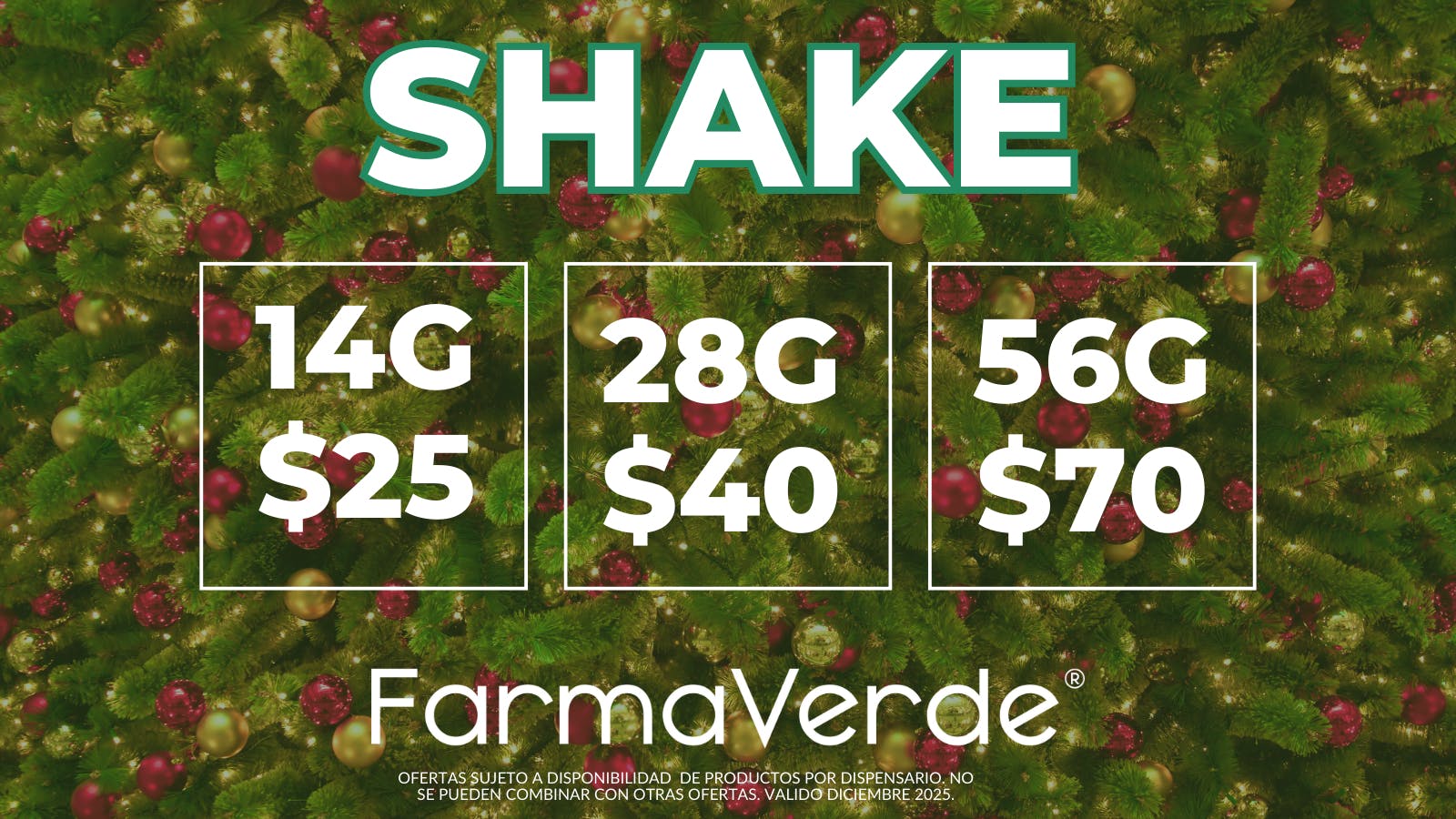 FarmaVerde - Bayamon Oferta SHAKE Christmas