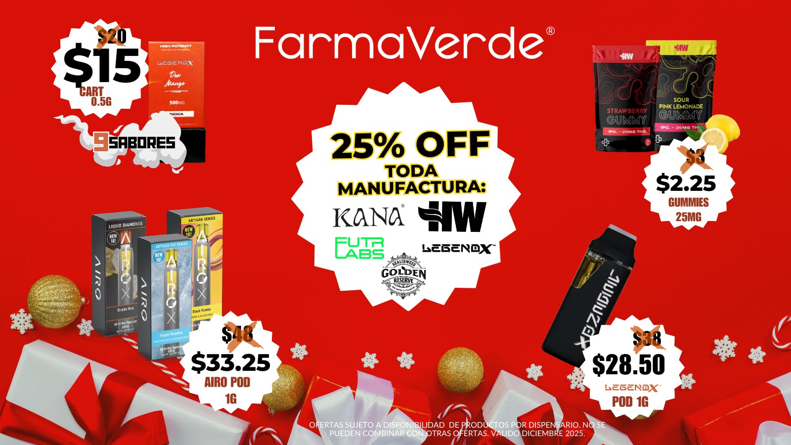 FarmaVerde - Dorado 🎅🏼 Ofertas MANUFACTURA Navideñas