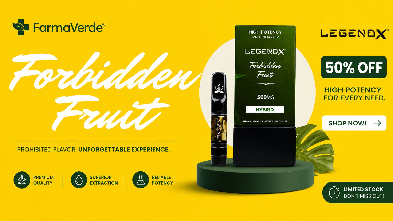 FarmaVerde - Vega Baja LegendX Forbidden Fruit 500mg | 50% OFF
