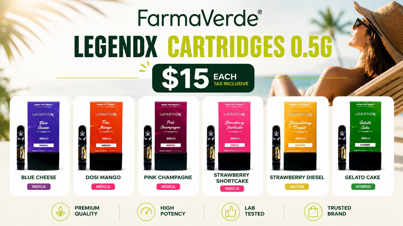 FarmaVerde - Dorado 🔥 LegendX 0.5g Cartridges – Only $15 Tax Included