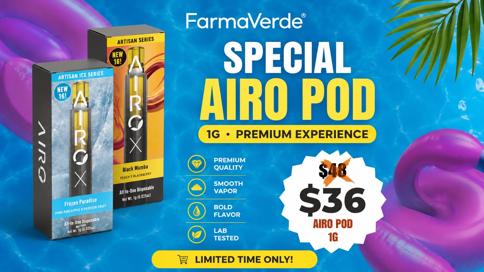 FarmaVerde - Dorado AIRO Pods 1G – Only $36 Tax Included!