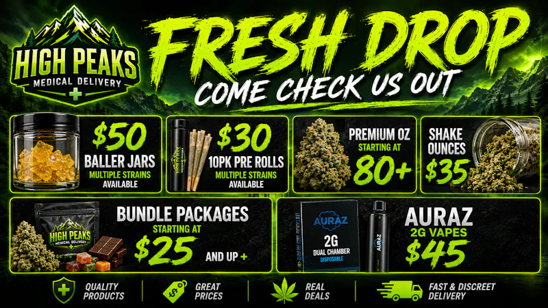 High peaks medical Delivery Fresh New Drop 👀