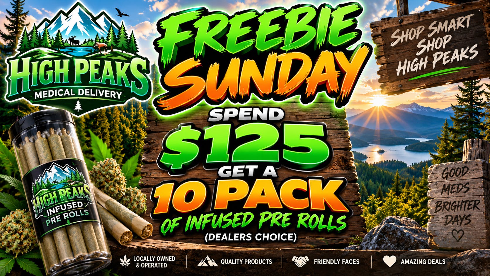 High peaks medical Delivery Freebie Sunday