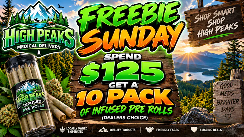 High peaks medical Delivery Freebie Sunday