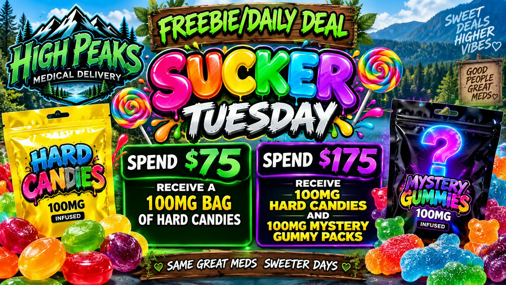 High peaks medical Delivery Freebie Tuesday