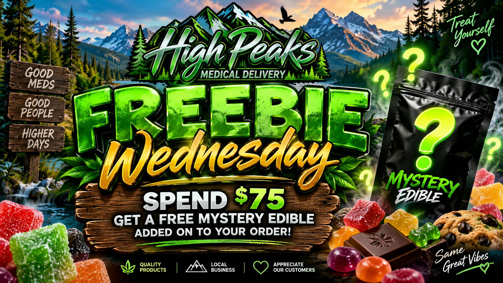 High peaks medical Delivery Freebie Wednesday