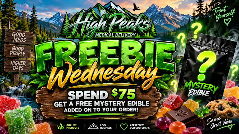 High peaks medical Delivery Freebie Wednesday