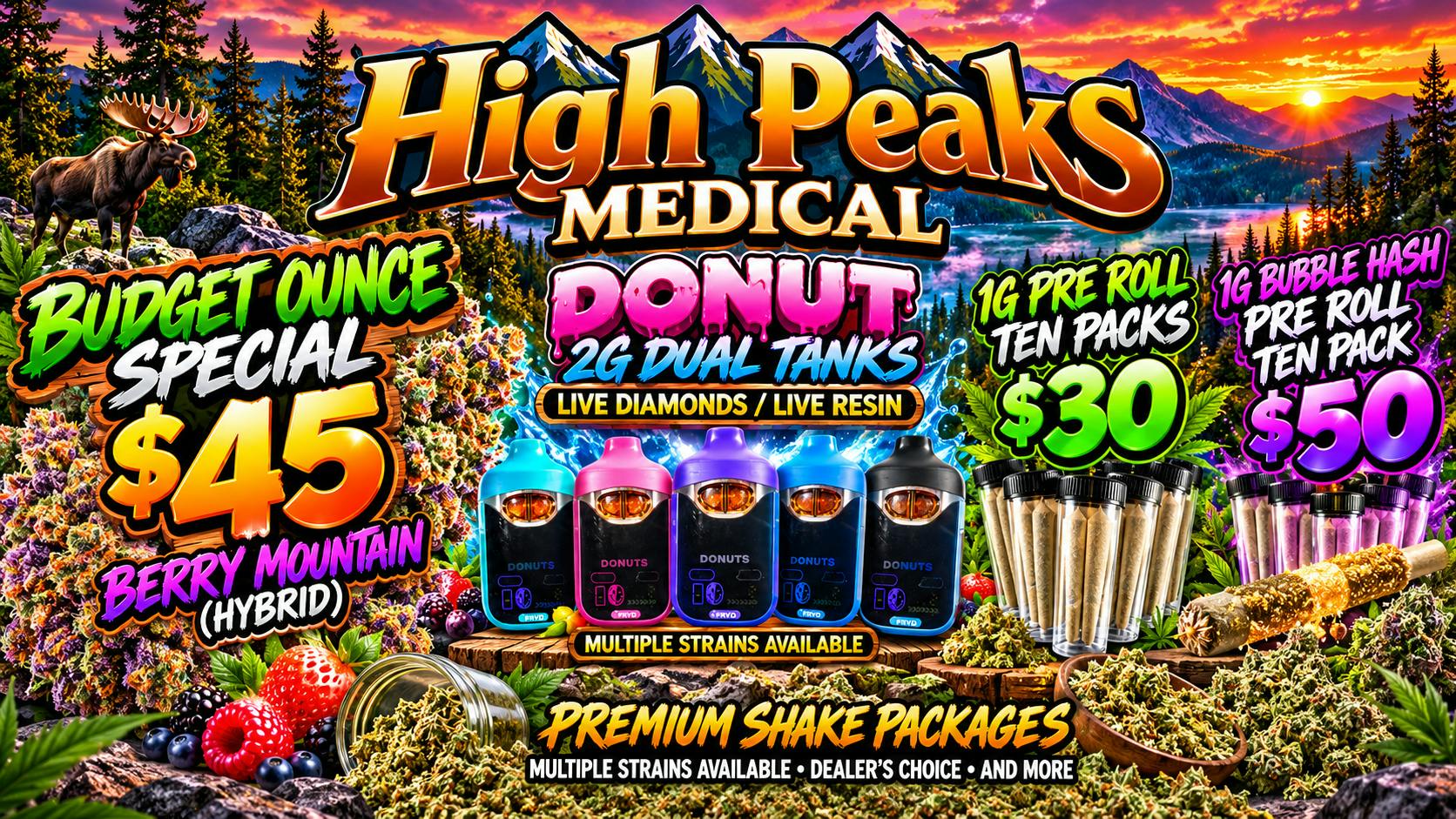 High peaks medical Delivery Weekly available deals