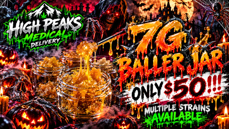 High peaks medical Delivery 7g baller Jar special $50