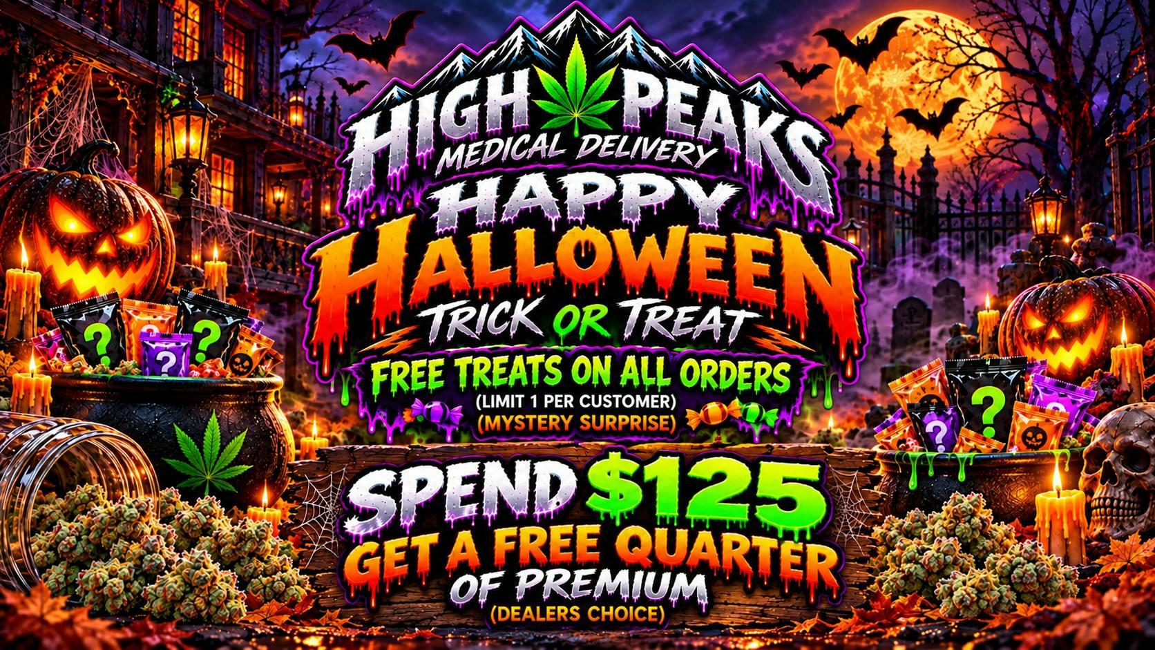 High peaks medical Delivery Happy Halloween