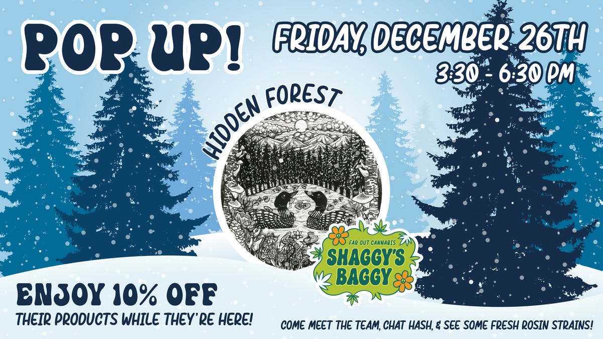 Shaggy's Baggy Hidden Forest Pop Up @ Shaggy's Baggy - 10% OFF
