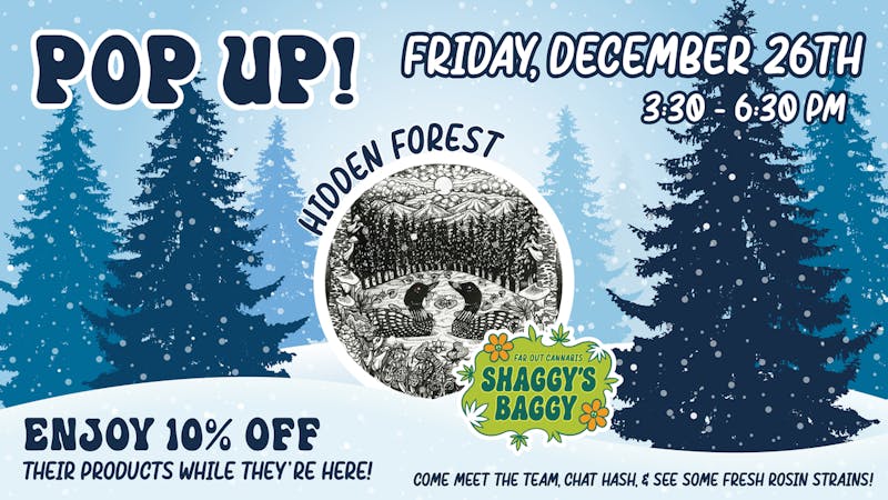 Shaggy's Baggy Hidden Forest Pop Up @ Shaggy's Baggy - 10% OFF