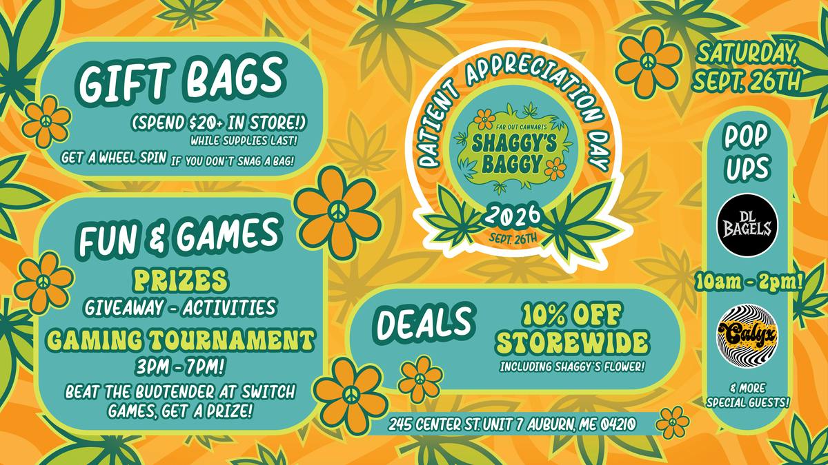Shaggy's Baggy Patient Appreciation Day 2026 - 9/26 @ Shaggy's!