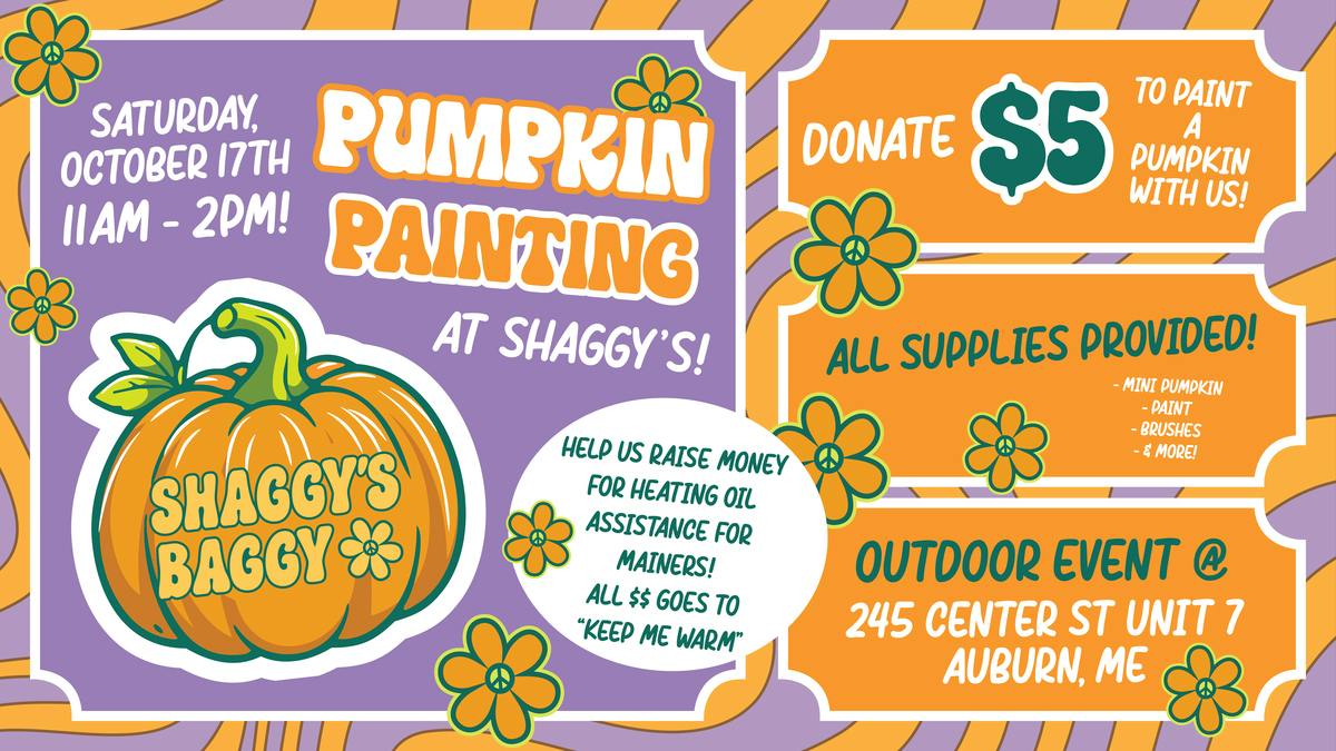 Shaggy's Baggy 10/17 Pumpkin Painting @ Shaggy's for Charity!