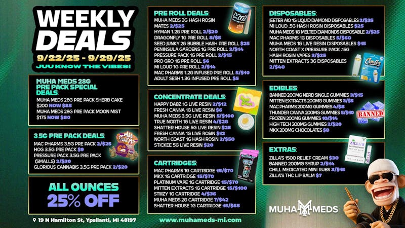 Muha Meds Ypsilanti - Recreational DON'T CALL IT A COMEBACK! 3PM-9PM ONLY!