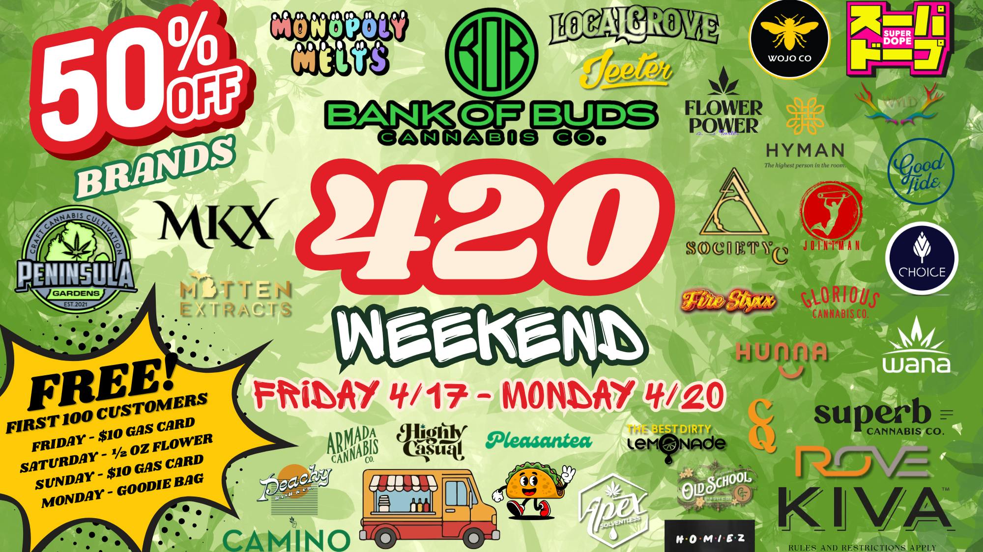 Bank of Buds Cannabis Co - NOW OPEN 🔥NO 24% TAX INCREASE HERE!! SAME PRICES🔥
