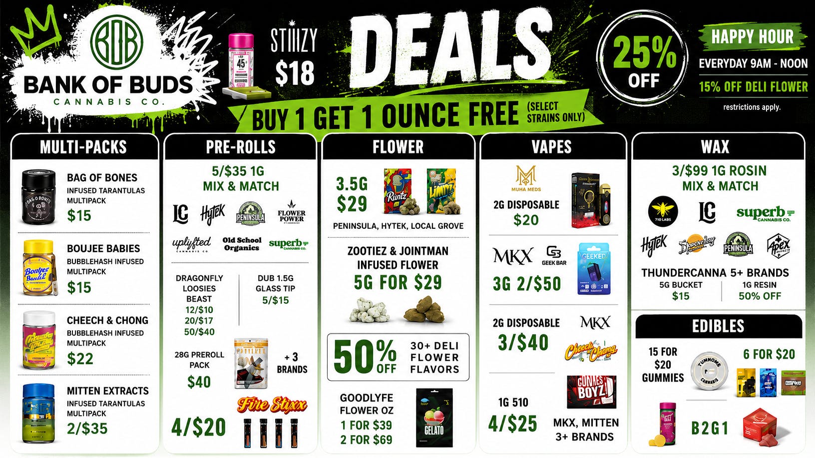 Bank of Buds Cannabis Co - NOW OPEN 🔥 TAP IN, SAVE BIG. BANK OF BUDS🔥