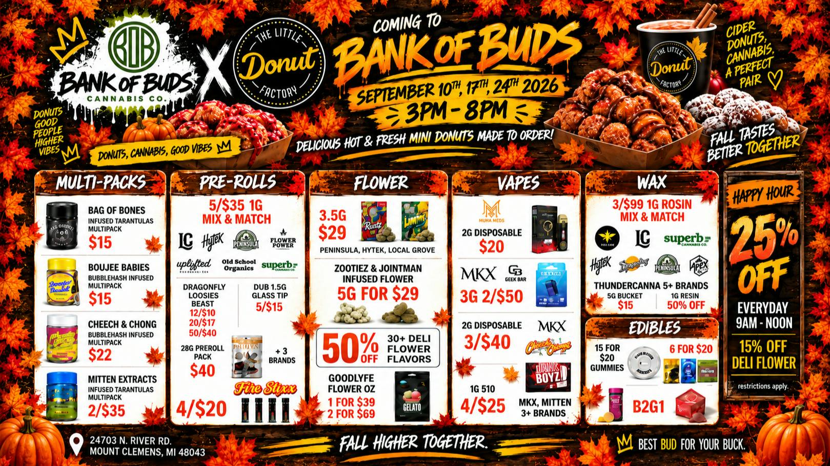 Bank of Buds Cannabis Co - NOW OPEN 🔥 50% OFF FLOWER POWER & ZAAZ WEEKEND 🔥