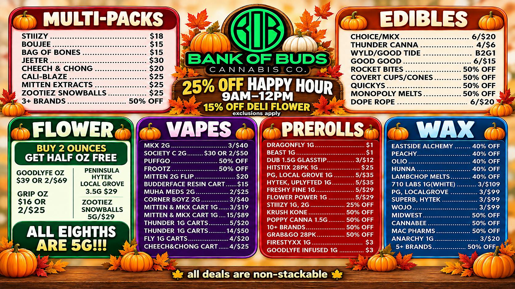 Bank of Buds Cannabis Co - NOW OPEN 🔥UP TO 50% OFF DELI, VAPES, PREROLLS & EDIBLES🔥