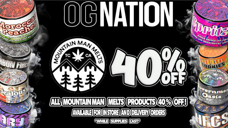 OG NATION 40% OFF MOUNTAIN MAN MELTS PRODUCTS!
