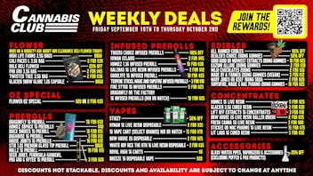 Cannabis Club - New Buffalo 🔥 Cannabis Club Weekly Deals Are Here! 🌿💨