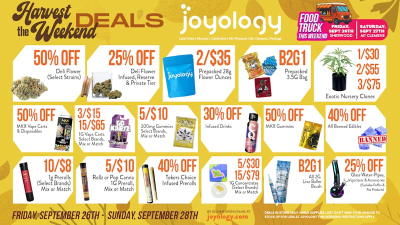 Joyology - Sherwood Ave 🌿 Harvest the Weekend Deals at Joyology! 🍂