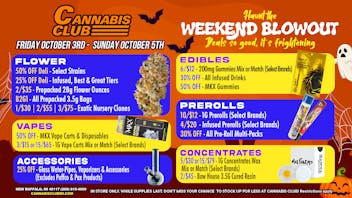 Cannabis Club - New Buffalo 🎃 Haunt the Weekend Blowout at CannabisClub 👻